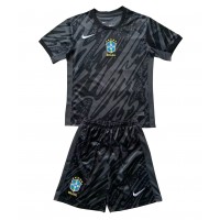 Camiseta Brasil Portero Segunda Equipación Replica Copa America 2024 para niños mangas cortas (+ Pantalones cortos)